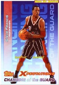 TOPPS EXPECTATIONS 2001 STEVE FRANCIS NBA HOUSTON ROCKETS CHANAGING GUARD #CG6 - Picture 1 of 2