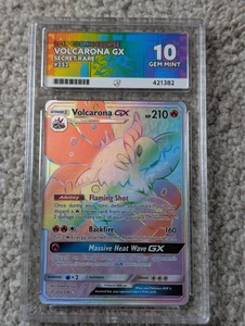 Volcarona GX 252 - 2019 Cosmic Eclipse Secret Rare - ACE 10 Graded - Bild 1 von 2