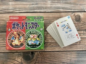 1996 Japanese Pokemon Red Green Poker Cards **MP-LP** Complete Set Opened Box - Picture 1 of 18
