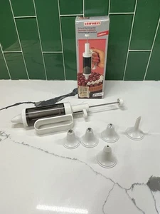 Leifheit One-Handed Cake Decorator Vintage With 6 Inserts Made in West Germany - Picture 1 of 8