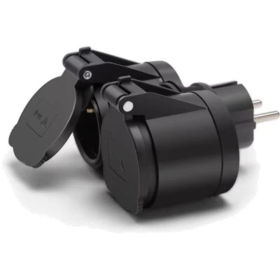 Doppelstecker, Steckdosenadapter, Mehrfachsteckdose, , Außen, Schuko, 16A, 25... - Bild 1 von 4