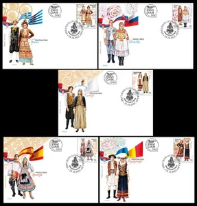 Serbien 2025 Freunde Serbiens Griechenland, Slowakei, Zypern, Spanien, Rumänien, FDC, MNH - Bild 1 von 1