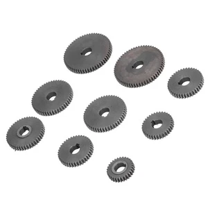 Juego de engranajes de metal de 9 piezas mini torno máquina de corte engranajes 2xT60 2xT50 1xT45 2xT40 - Imagen 1 de 22