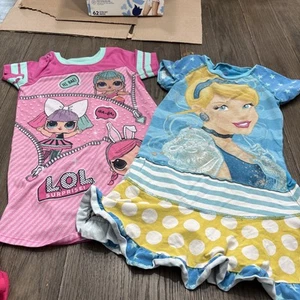 Lot of 2 Girls Nightgowns Size 6. LOL Doll & Cinderella Themed - Picture 1 of 12