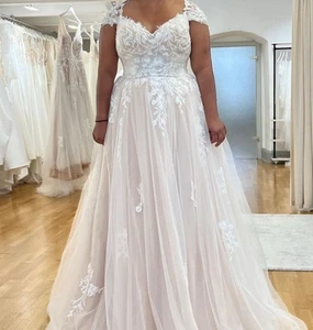 Brautkleid Justin Alexander Lillian West Gr. 44. In Champagner, Ivory, Nude - Bild 1 von 9