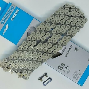 Shimano Bicycle Chain - HG71 - 6 / 7 / 8 Speed - 116 Links - Quicklink - Bike MT - Picture 1 of 8