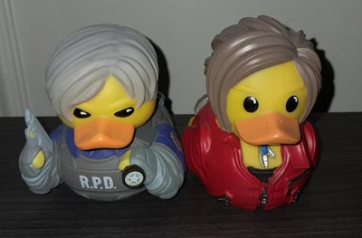 TUBBZ RESIDENT EVIL Leon S Kennedy Claire Redfield Rubber Ducks lot Capcom - Image 1 of 2