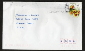 HOBART, Tasmania 7000 postmarked cover dated 2016 + $1 FLOWER - Picture 1 of 2