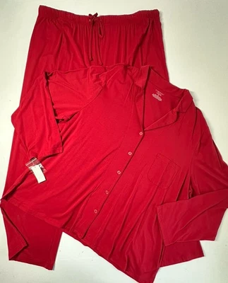 ¡NUEVO CON ETIQUETAS! Juego de pijama rojo de dos piezas Cabernet talla: 3X (b29) Foto 1 de 4