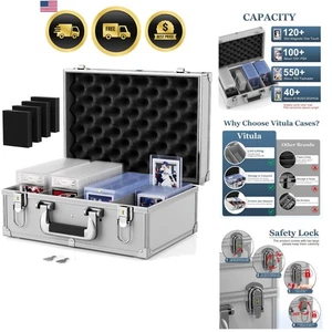 Card Case Fits for 600 Toploaders or 120 PSA Slabs or 120 Magnetic Card Holde... - Picture 1 of 9