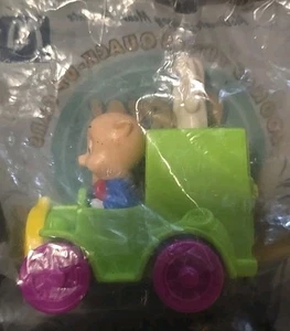 Vintage McDonalds Happy Meal Toy Porky Ghost Catcher Pig Cake Topper Green Truck - Picture 1 of 2