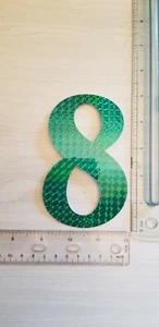 old school BMX Green Prism number plate number # 8 GT 5" Zeronine Haro - Picture 1 of 1