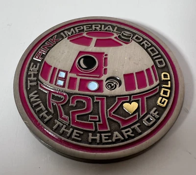 Pink Imperial Droid Katie Johnson 501st Legion Star Wars R2-KT Challenge Coin - Image 1 of 4