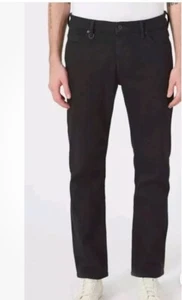 NWT Neuw Lou Jeans  36x32 Black Slim Straight Stretch Button Fly Organic Cotton - Picture 1 of 6