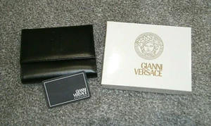 VINTAGE GIANNA VERSACE CALFSKIN LEATHER PURSE / WALLET BLACK T40484 BNIB - Picture 1 of 5