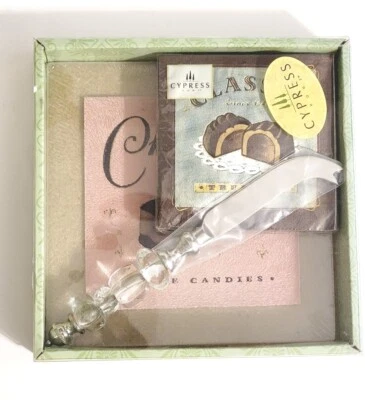 Cypress Gift Set-Cutting Board With Napkins and Cheese/Dessert Knife-OPEN BOX - Image 1 of 3