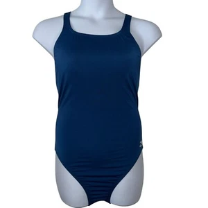 NWT Speedo Endurance + Super Proback One Piece Swimsuit Womens 16 42 Solid Blue - Picture 1 of 9