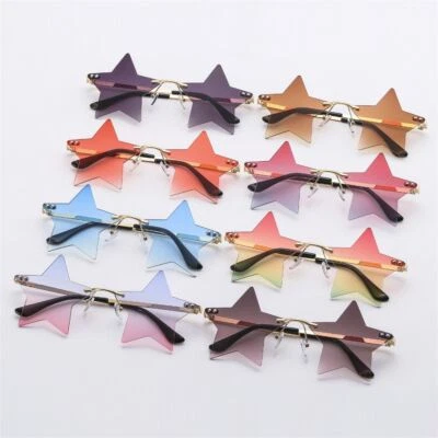 Eyewear for Women & Men Rimless Sunglasses Star Shape Party Glasses Sun Glasses - image 1 of 4