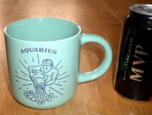 AQUARIUS [ ZODIAC SIGN ], [3-D] LOGOS, Ceramic Coffee Cup / Mug, VINTAGE - Picture 1 of 8