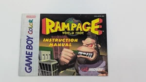 Rampage World Tour  Nintendo Game Boy Color GBC MANUAL ONLY - Picture 1 of 5