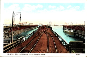 Muelles de mineral de reparación de acero de EE. UU., Duluth Minn. Minnesota postal barco de vapor - Imagen 1 de 2