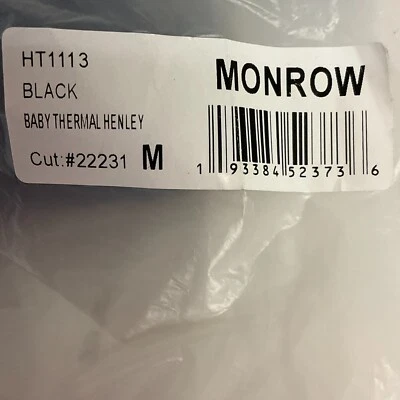 Camisa Henley Térmica Bebé Manga Larga Monrow Mujer Talla M Negra Cuello Redondo Foto 1 de 4