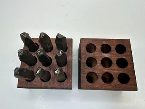 Machinist Steel Numbers Punch Metal Die Stamp 9 Pc Set 1/4" - Picture 1 of 2