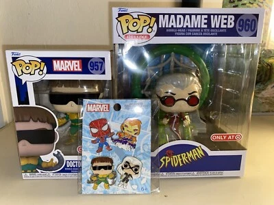 Spider-Man Animated Series Funko Pops And Pin Pack - Image 1 of 4