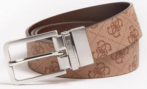 Guess Mens Reversible And Adjustable Belt In Brown Size M - L - XL - Picture 1 of 8