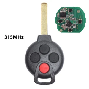 New Uncut Remote key Fob 315MHz 4Button for Mercedes-Benz Smart Fortwo 2008-2015 - Picture 1 of 2