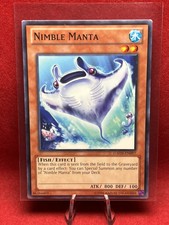 1996 Yugioh Card **Nimble Manta** Galactic Overlord Set #GAOV-EN097 - Common