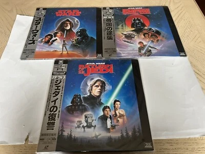 STAR WARS Trilogy Laserdisc Lot of 3 LD Japan Empire Strikes Return Jedi WS Obi - Image 1 of 4