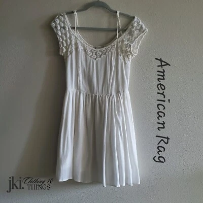 Mini Vestido American Rag CIA Blanco Mediano Foto 1 de 4