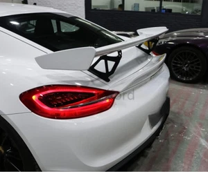 Fiberglass Unpainted Rear Spoiler Wing For Porsche 981 718 987 997 998 911 GT4 - Picture 1 of 9