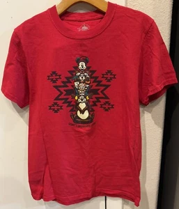 Disney Wilderness Lodge Mickey Mouse Logo T-shirt Red Youth XL - Picture 1 of 3
