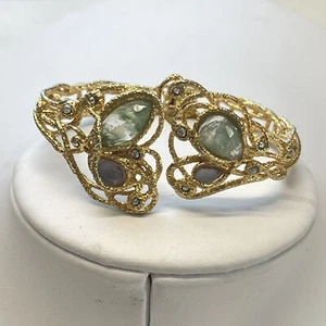 Alexis Bittar Elements Mauritius Edelstein Kristall Goldene Spitze Manschette Armband - Bild 1 von 9