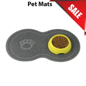 Alfombra gris multiusos de 8 formas para alimentación de mascotas perro/cachorro/gato tazón de comida tazón de lugar - Imagen 1 de 9