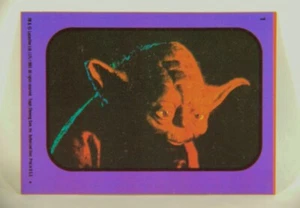 Star Wars ROTJ 1983 Topps Sticker Trading card #1 Yoda - Purple - Faulty L018015 - Picture 1 of 3