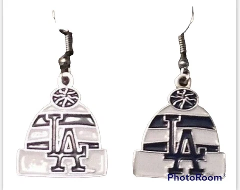 MLB Amino Los Angeles Dodgers Beanie Hat Earrings Cover