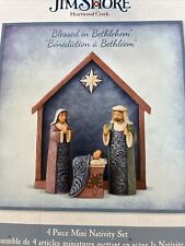 Jim Shore Nativity Set 4 PC MINI Blessed In Bethlehem Christmas Jesus Mary
