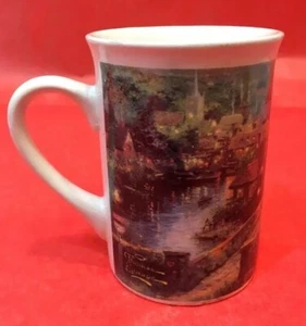 Vintage 1995 Thomas Kinkade LAMPLIGHT VILLAGE Kaffeebecher - Bild 1 von 6