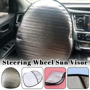 1x Steering Wheel Sun Visor Sunshade Dual-Layer UV Reflective Cover Car Supplies - Bild 1 von 11