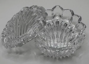 Klarglas Deckel Muschel Schmuckset Geschirr Schmuck Box - Bild 1 von 8