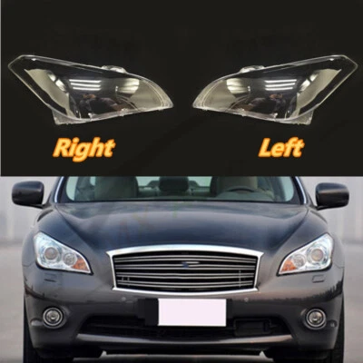 A Pair Clear Headlight Lens Shell + Seal Glue For INFINITI M25 M35h 2011-2013 - Image 1 of 4