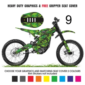Surron Sticker Graphics set - GRAPHICS KIT - DECALS Sur-ron free seat cover 9 - Picture 1 of 11