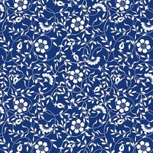 Blank Liberty by Satin Moon Designs 3685 77 Navy Viney Floral Cotton - Picture 1 of 1