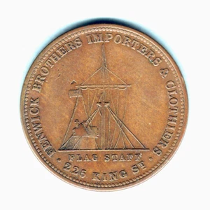 Australia Token. Fenwick 1d. Melbourne Vic.. No Inner Circle. gVF - Imagen 1 de 2