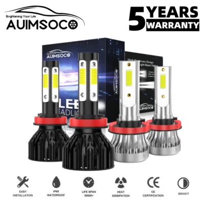 For Volvo XC90 2016-2020 Super Bright White LED Headlight HIGH LOW BEAM Combo - Image 1 of 4