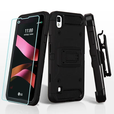 SHOCKPROOF CASE W/STAND COVER+HOLSTER CLIP FOR LG TRIBUTE HD X STYLE LS676 L56VL - Image 1 of 4