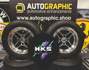 Letrero círculo negro HKS - Imagen 1 de 2